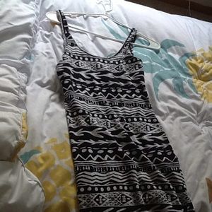 PINK black and white sundress